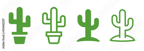 Slika na platnu Potted cactus icon
