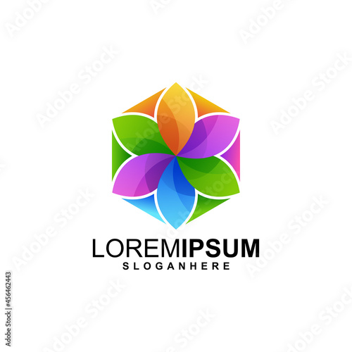 Flower circle gradient colorful