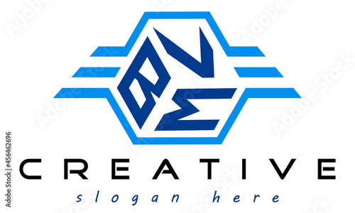 emblem badge with wings BVM letter  logo design vector, business logo, icon shape logo, stylish logo template