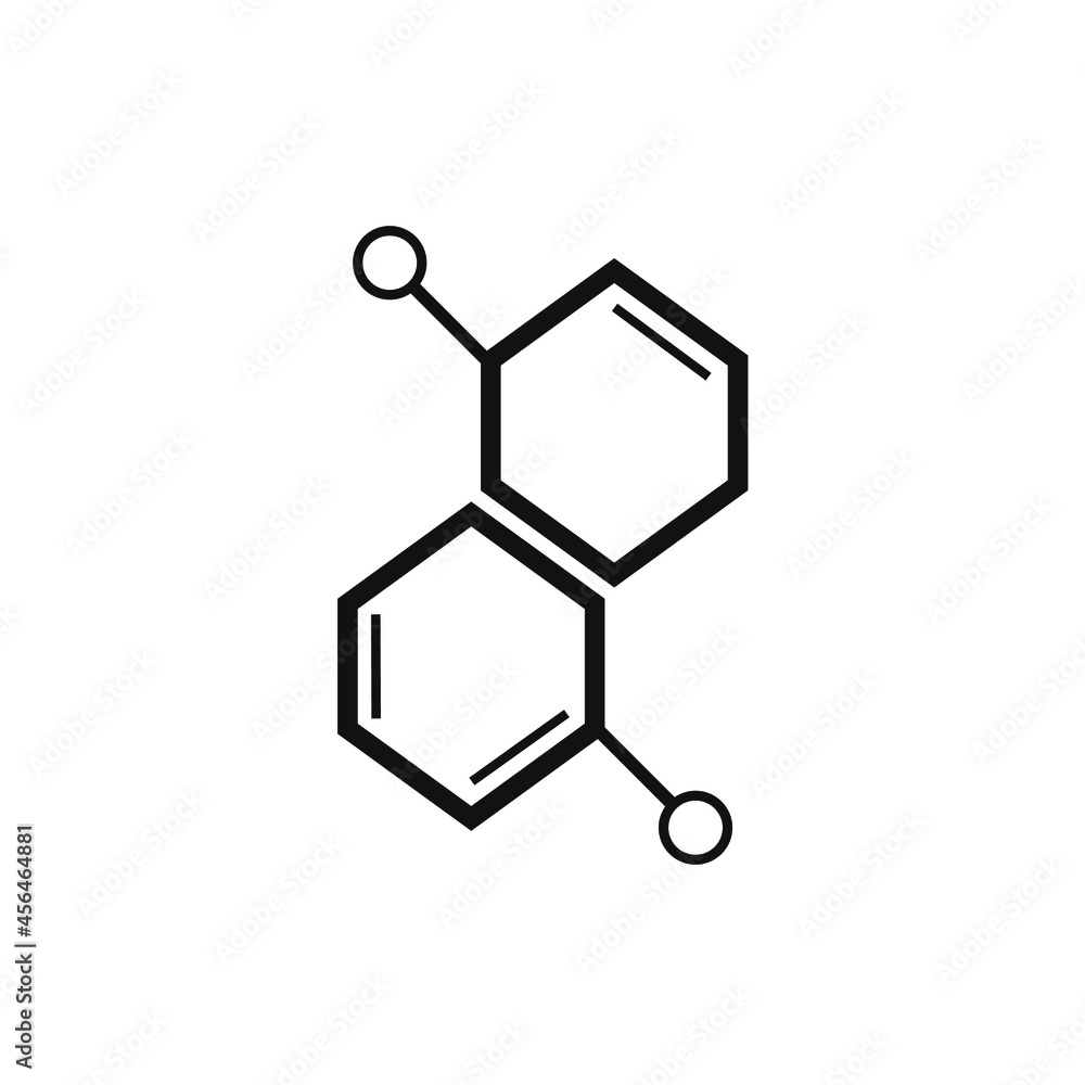 Fototapeta premium vector of two superimposed hexagons pasted with a circle line