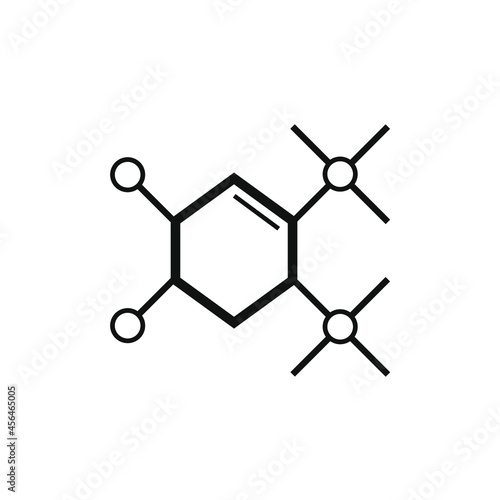 a hexagon with a few circular lines