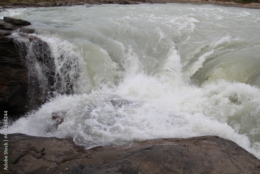 Flow Over The Falls, Jasper National Park, Alberta