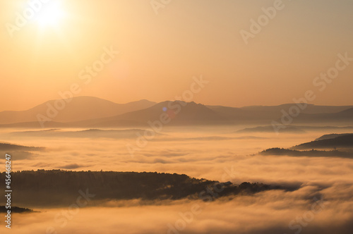 sunset in the mountains