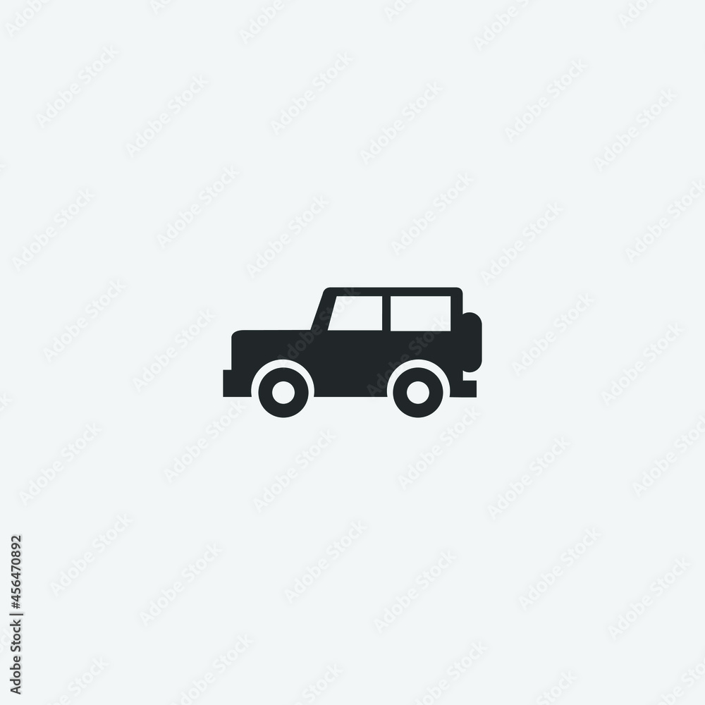 Jeep vector icon illustration sign Jeep vector icon illustration sign