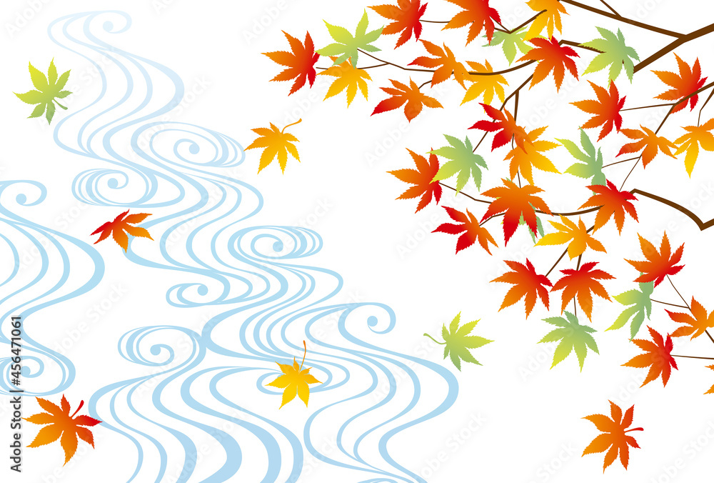 秋の紅葉イメージの背景素材 秋の紅葉イメージの背景素材
