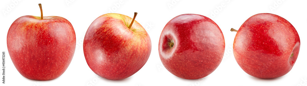 Apple red isolated on white background. Apple clipping path. Collection Apple macro studio photo Apple red isolated on white background. Apple clipping path. Collection Apple macro studio photo