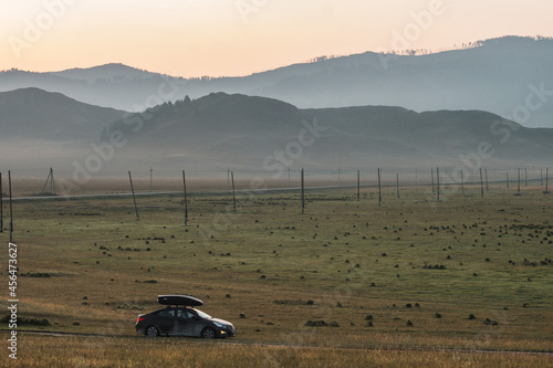 View of the Altai Mountains in the direction of Tyungur photo