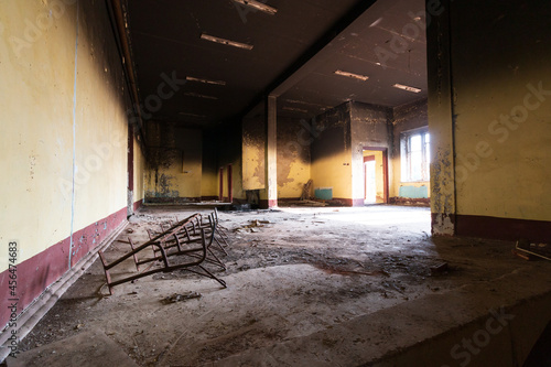 room in an abandoned building