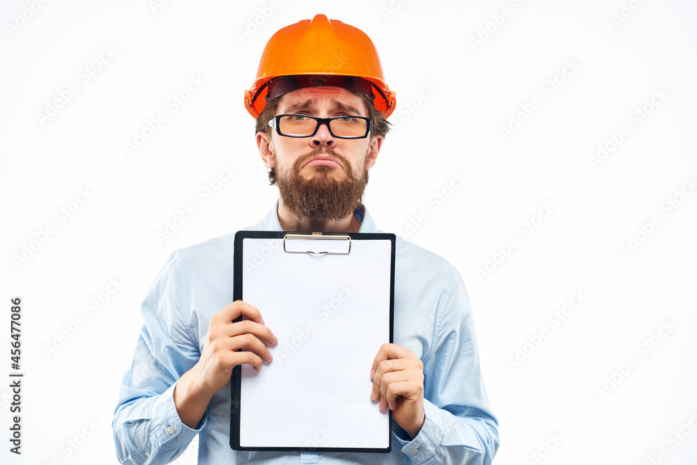 male engineer work in the construction industry success isolated background male engineer work in the construction industry success isolated background