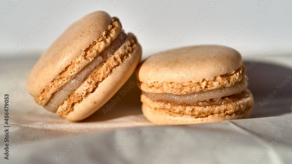 Macarons on a light background Macarons on a light background