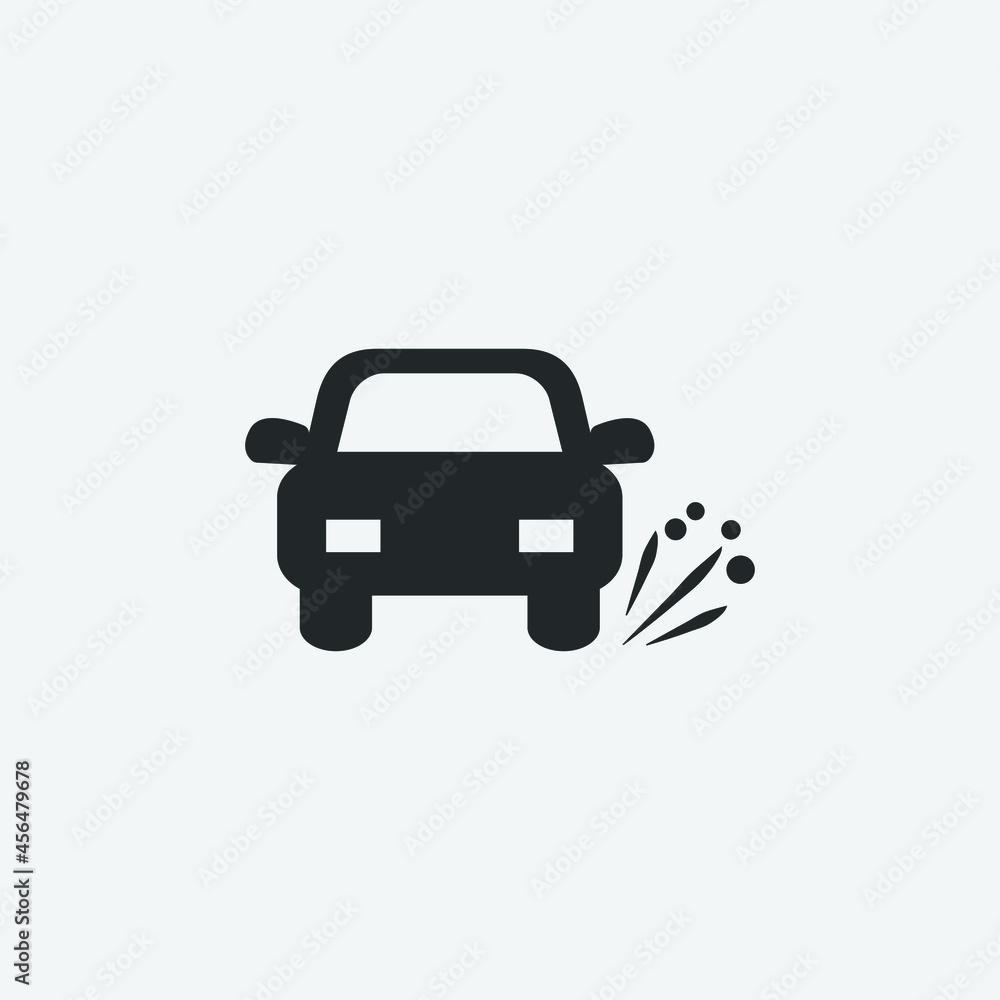 Car_tire_blowout vector icon illustration sign Car_tire_blowout vector icon illustration sign