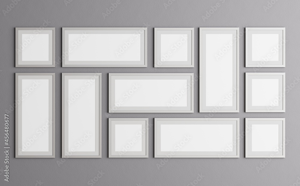 3d render of blank paintings. Insert photo - in an empty frame.
Layout of posters on the wall. 3d render of blank paintings. Insert photo - in an empty frame.
Layout of posters on the wall.