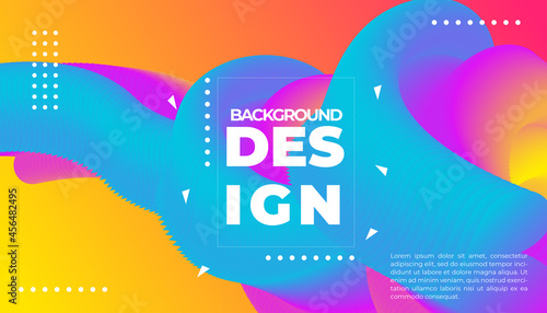Technology background made of abstract fluid design in intense colors. Vector illustration.