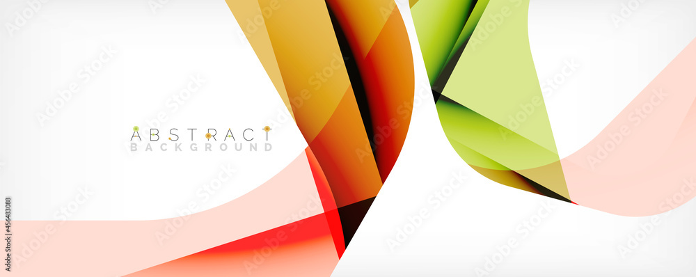 Minimal abstract background - color overlapping shapes on white with shadow lines. Vector Illustration For Wallpaper, Banner, Background, Landing Page Minimal abstract background - color overlapping shapes on white with shadow lines. Vector Illustration For Wallpaper, Banner, Background, Landing Page
