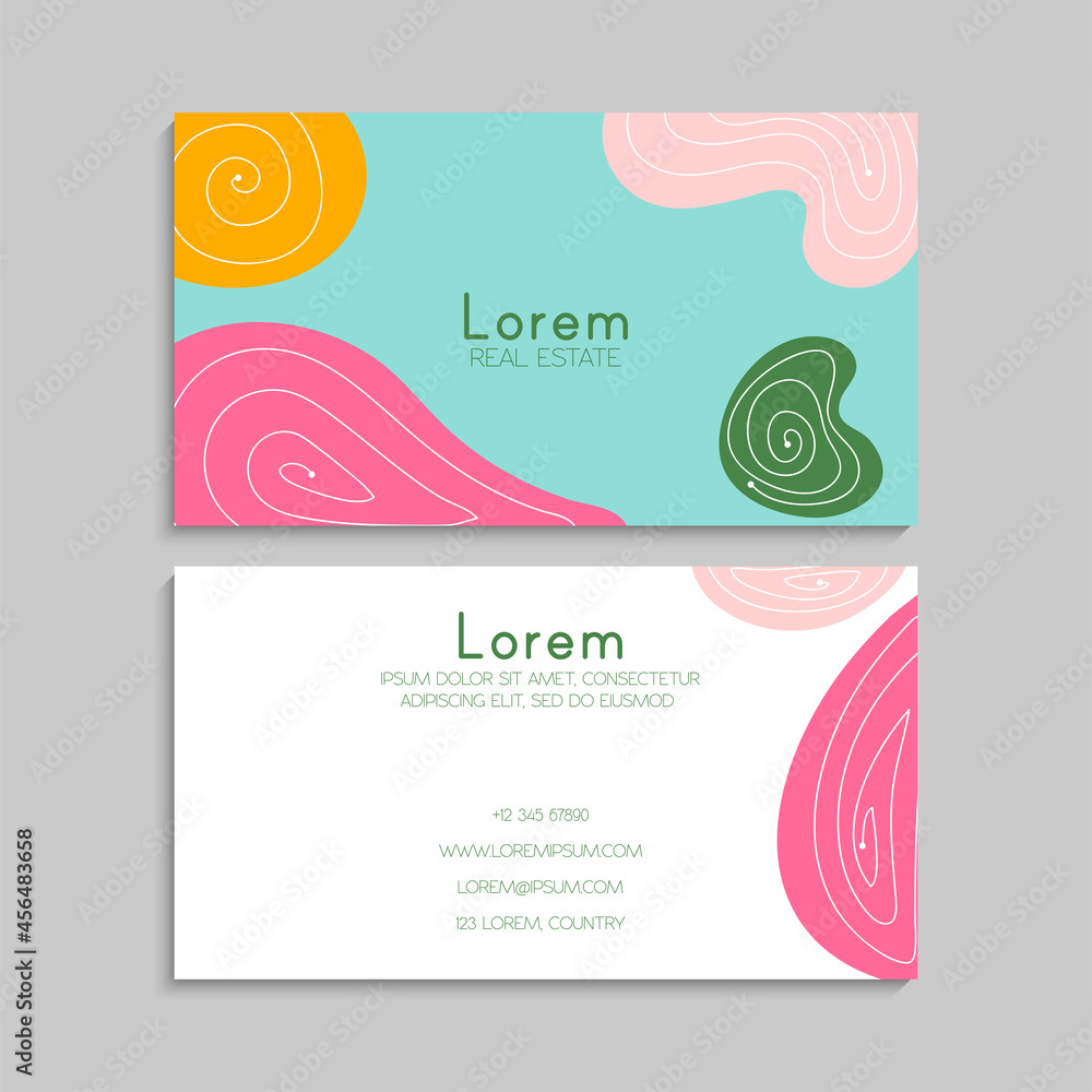 Fototapeta premium Business Card Set. Vector illustration. EPS10