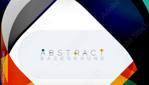 Abstract square shape with overlapping waves, minimal geometric background. Vector Illustration For Wallpaper, Banner, Background, Landing Page
