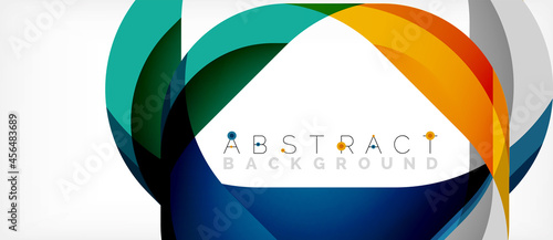 Abstract square shape with overlapping waves, minimal geometric background. Vector Illustration For Wallpaper, Banner, Background, Landing Page