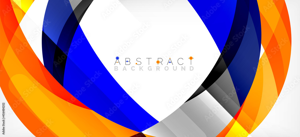 Color circle shapes, minimal geometric background. Trendy dynamic composition. Vector Illustration For Wallpaper, Banner, Background, Landing Page Color circle shapes, minimal geometric background. Trendy dynamic composition. Vector Illustration For Wallpaper, Banner, Background, Landing Page