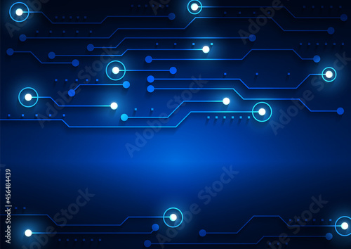 Wallpaper Mural Circuit technology background with hi-tech digital data connection system Torontodigital.ca