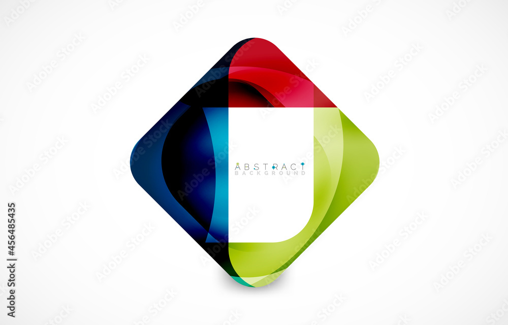 Minimal background. Abstract square shape with round corners created with wavy forms. Vector Illustration For Wallpaper, Banner, Background, Landing Page Minimal background. Abstract square shape with round corners created with wavy forms. Vector Illustration For Wallpaper, Banner, Background, Landing Page