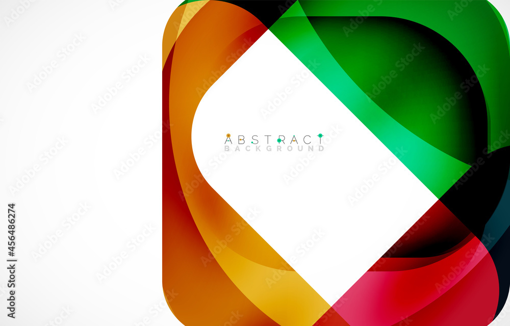 Minimal background. Abstract square shape with round corners created with wavy forms. Vector Illustration For Wallpaper, Banner, Background, Landing Page Minimal background. Abstract square shape with round corners created with wavy forms. Vector Illustration For Wallpaper, Banner, Background, Landing Page