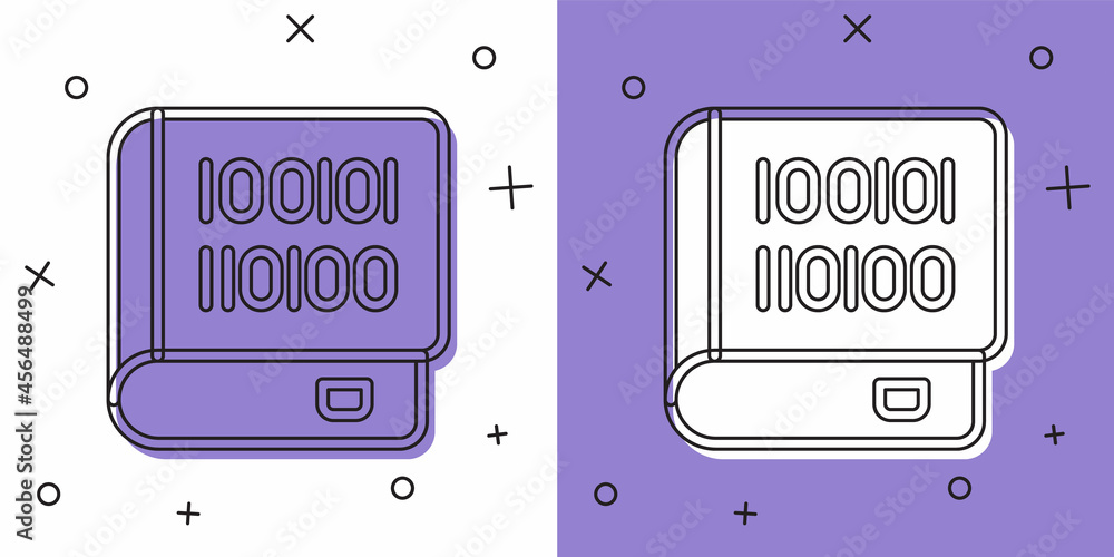 Set Books about programming icon isolated on white and purple background. Programming language concept. PHP, CSS, XML, HTML, Javascript learning. Vector Set Books about programming icon isolated on white and purple background. Programming language concept. PHP, CSS, XML, HTML, Javascript learning. Vector