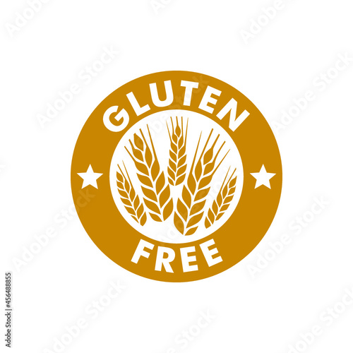 Gluten free symbol for natural product isolated on white background