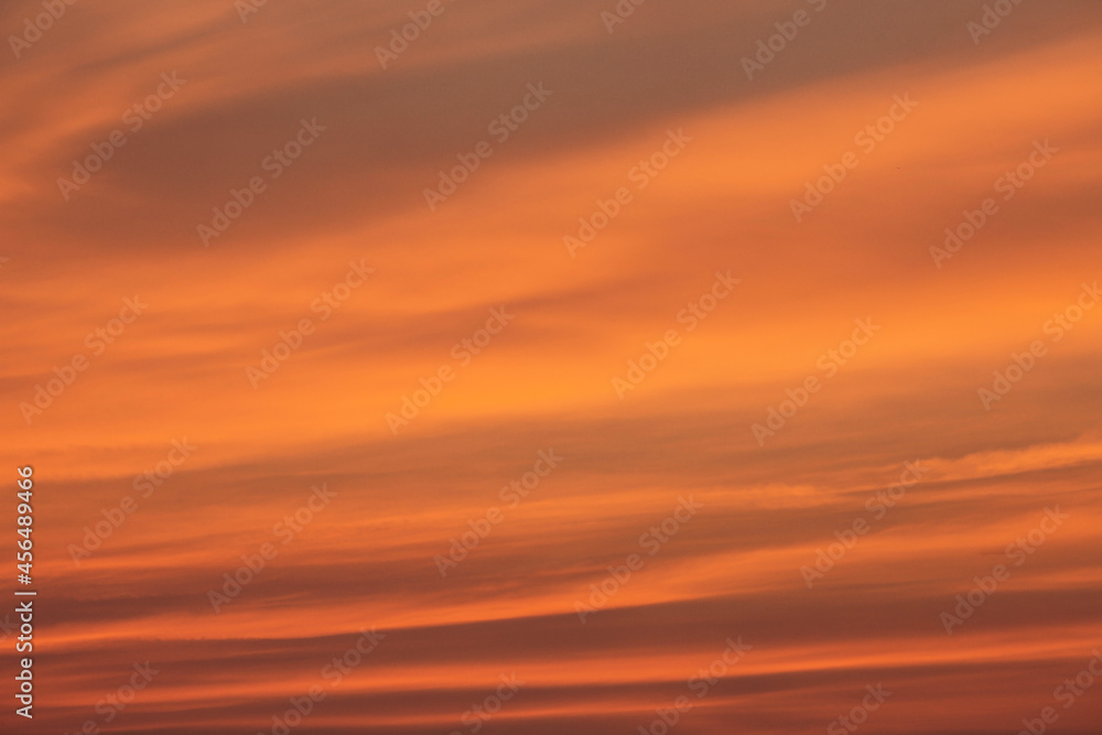 Landscape sunset lights orange red.