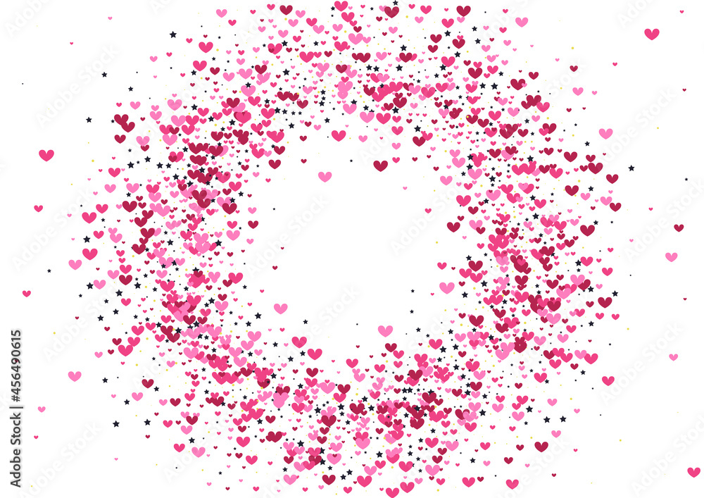 Pink Romance Heart Frame. Yellow Ornament Background. Circle Falling Texture. Rose Round Valentine. Romantic Wallpaper. Pink Romance Heart Frame. Yellow Ornament Background. Circle Falling Texture. Rose Round Valentine. Romantic Wallpaper.