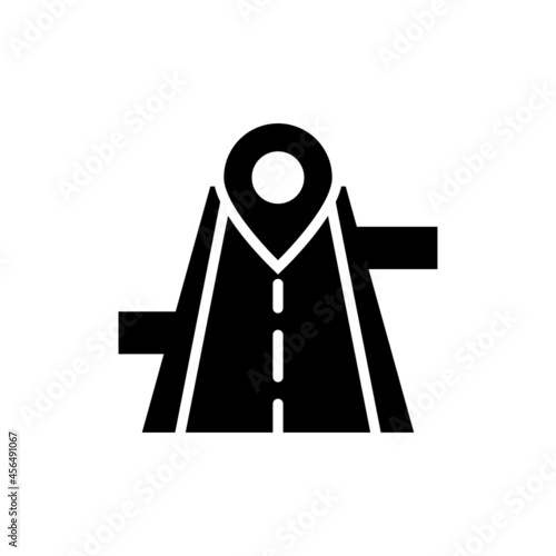 Road vector solid icon style illustration. Eps 10 file