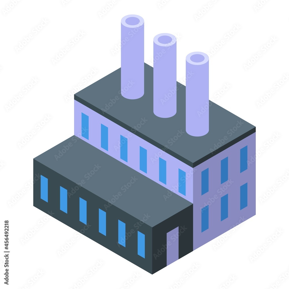 Business factory icon isometric vector. Industry plant. Building production Business factory icon isometric vector. Industry plant. Building production