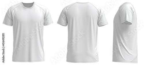  Raglan Short sleeve T-shirt [ Solid White] photo