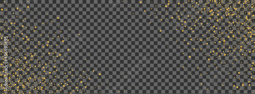 Bright Sequin Background Transparent Vector. Star Holiday Template. Shiny Isolated. Glory Card. Gold Stars Success.