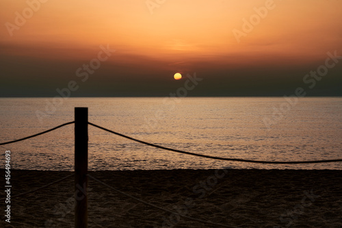 sunset on a lonely beach