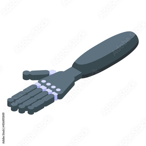Bioprinting hand icon isometric vector. Bio printer. Medical science
