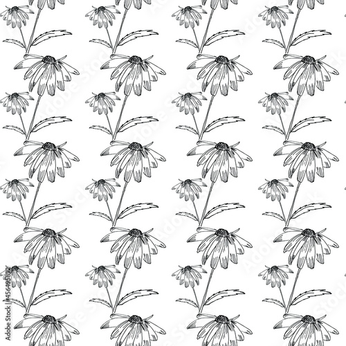 Vector simple pattern flowers. For printing on fabric. © Ольга Мороз