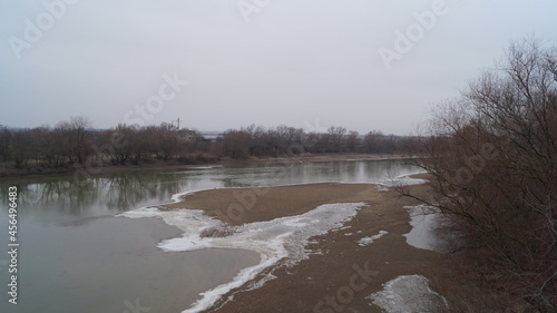 the river in the winter