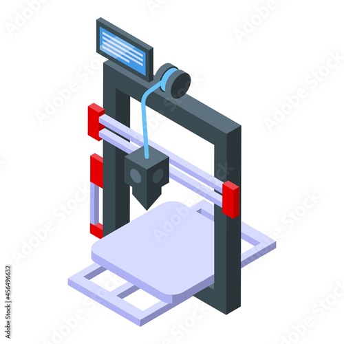 Medical organ printer icon isometric vector. Engineering bioprinting. Bio science