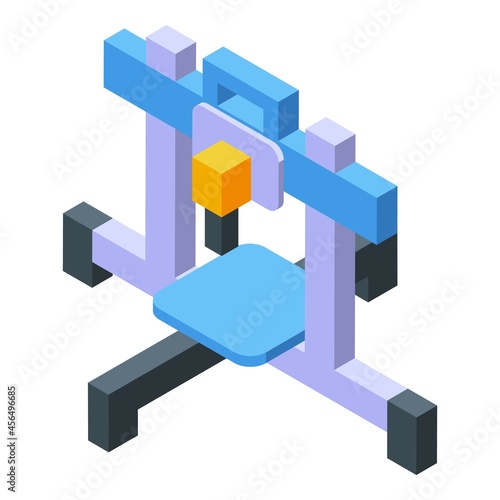 Medicine printer icon isometric vector. Medical engineering. Bio science