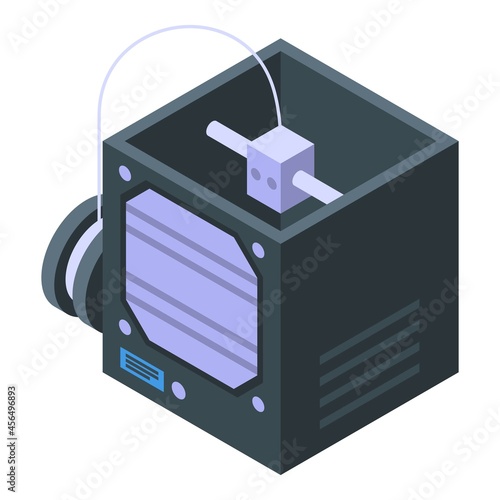Transplantation medical printer icon isometric vector. Bio science. Engineering human