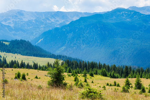 View to Ranca Resort - Transalpina Romania. Landscape with mountains