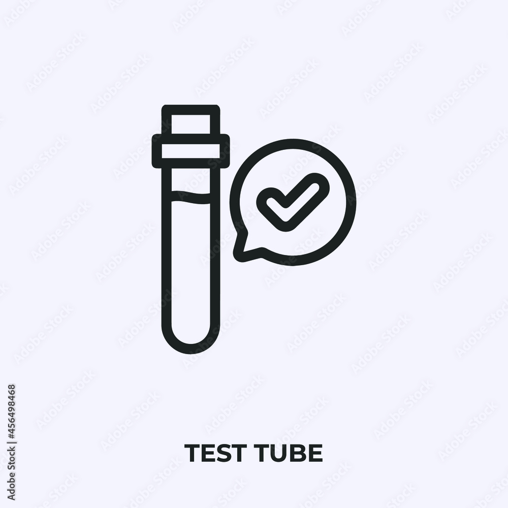 test tube icon vector. Linear style sign for mobile concept and web design. test tube symbol illustration. Pixel vector graphics - Vector. test tube icon vector. Linear style sign for mobile concept and web design. test tube symbol illustration. Pixel vector graphics - Vector.