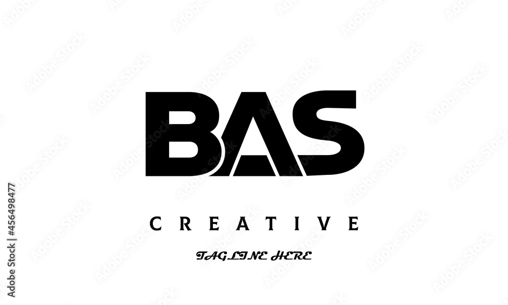 Fototapeta premium BAS creative three latter logo design