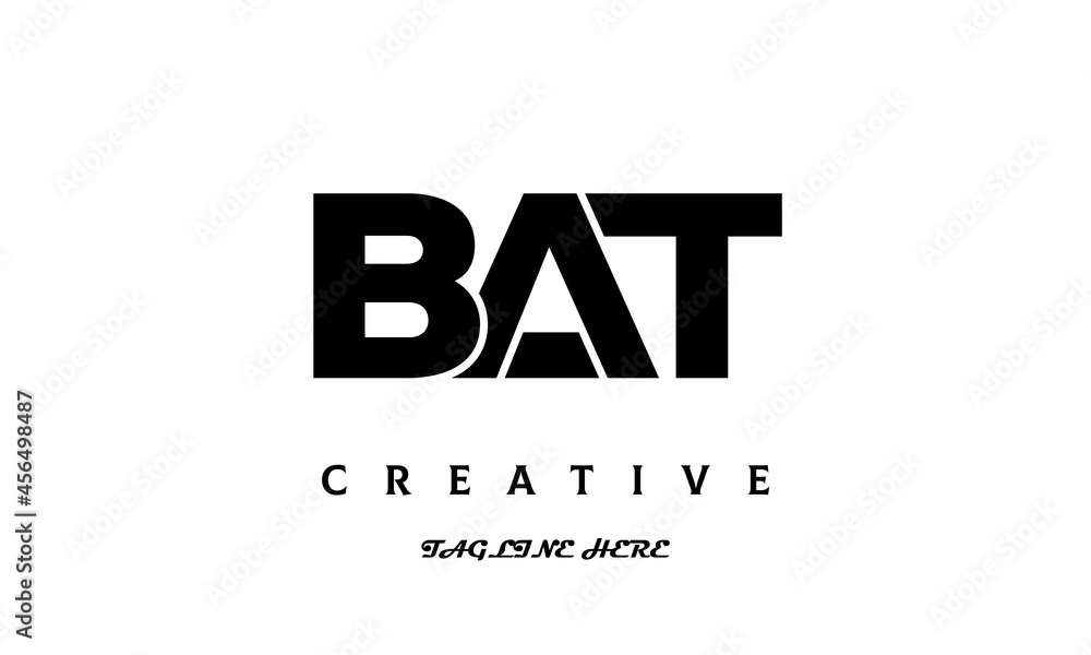 BAT creative three latter logo design BAT creative three latter logo design