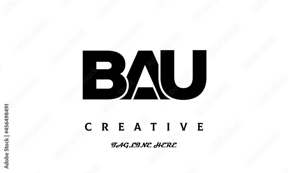 BAU creative three latter logo design