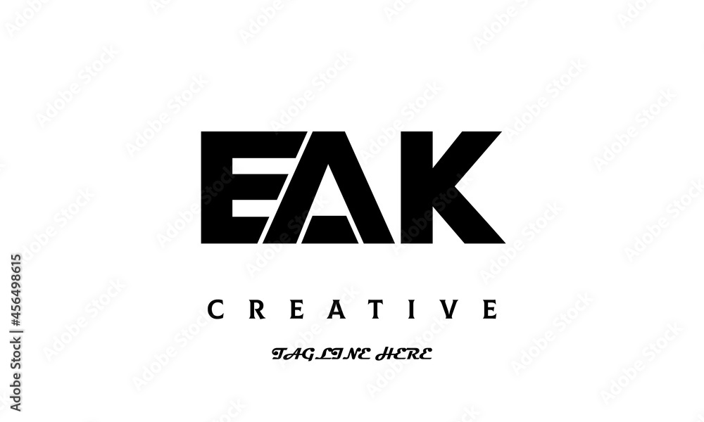 EAK creative three latter logo design EAK creative three latter logo design