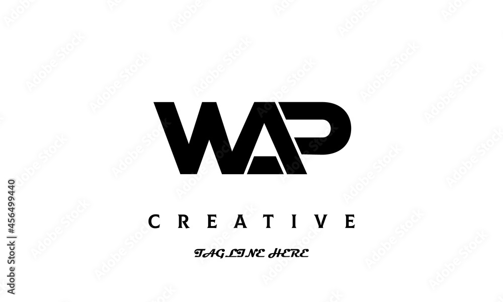 creative three latter WAP logo design creative three latter WAP logo design