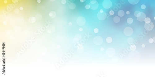 Light Blue, Yellow vector template with circles.