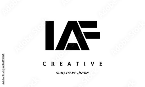 creative three latter IAF logo design