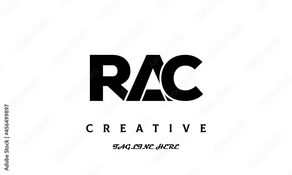 creative three latter RAC logo design creative three latter RAC logo design